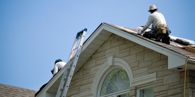 Roofers with Tools and Equipment