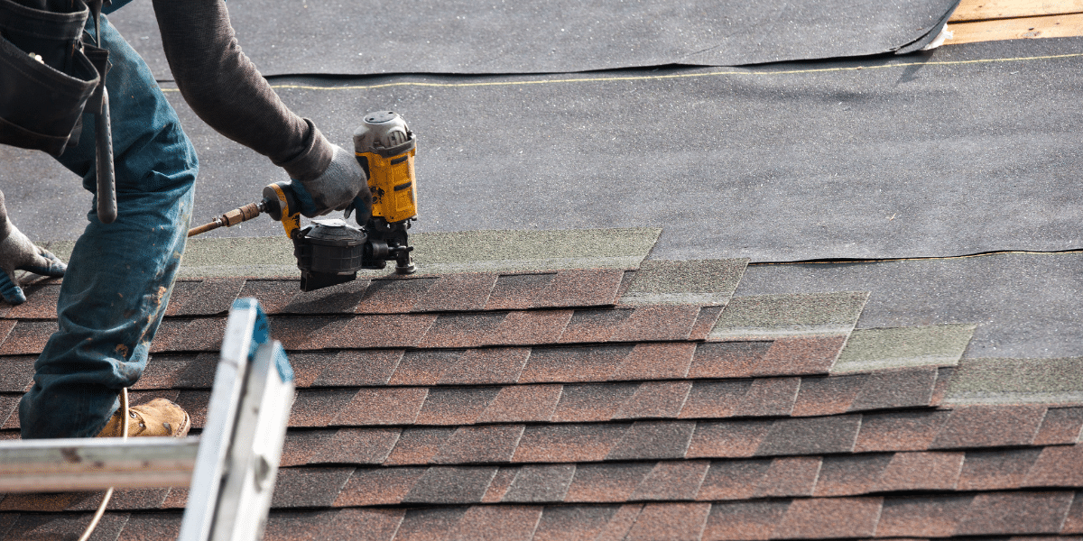 Roofer with Tools